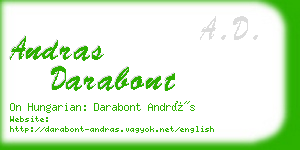 andras darabont business card